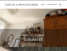 Tablet Screenshot of lostinaspotlessmind.com